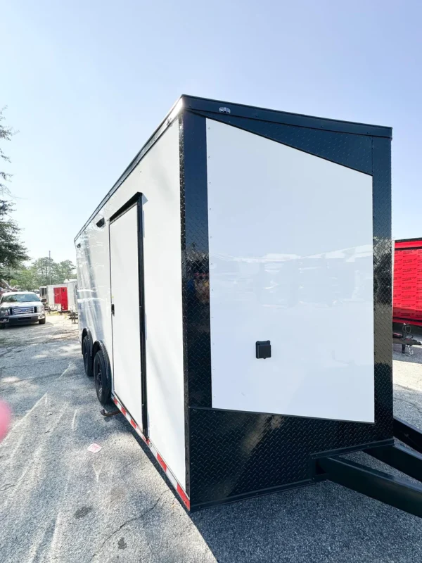 2025 8.5x16 Hook & Line Cargo Race Car Trailer Blackout Edition