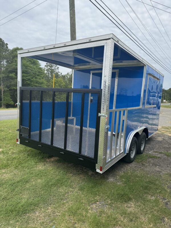 2025 8.5x16 Hook & Line Cargo Concession/Food Trailer with BBQ patio - Image 3