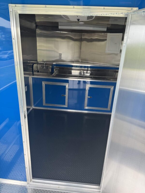 2025 8.5x16 Hook & Line Cargo Concession/Food Trailer with BBQ patio - Image 4