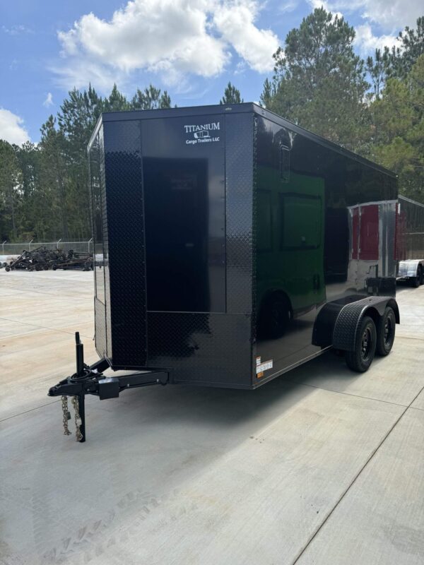 2025 7×14 Titanium Enclosed Trailer Blackout Package