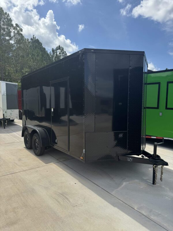 2025 7×14 Titanium Enclosed Trailer Blackout Package - Image 2