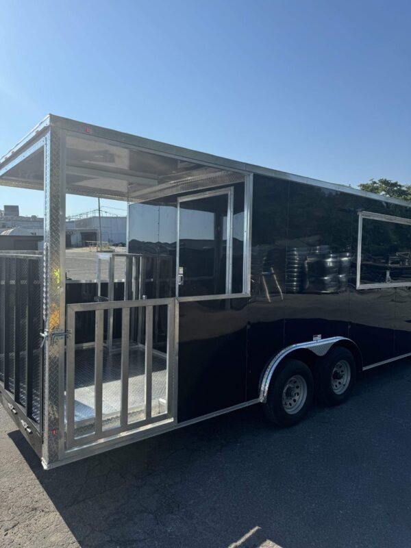 2025 8.5x24 Hook & Line Cargo Concession/Food Trailer with BBQ Patio - Image 2