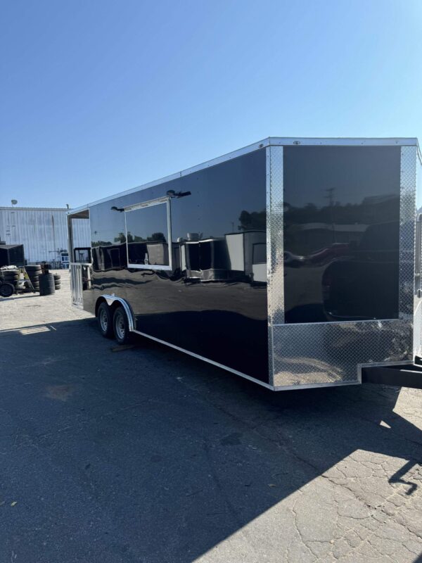 2025 8.5x24 Hook & Line Cargo Concession/Food Trailer with BBQ Patio