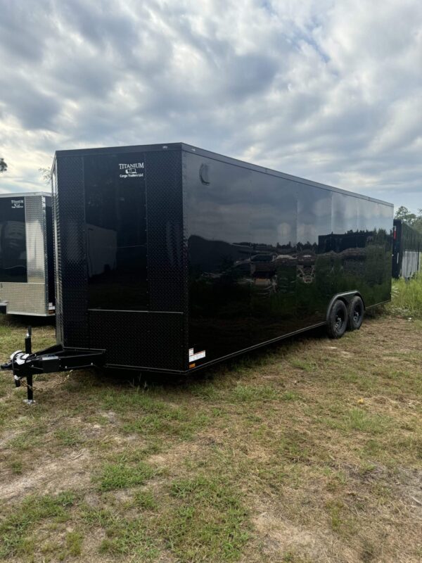 2025 8.5x24 Titanium Enclosed Car Hauler Blackout Edition