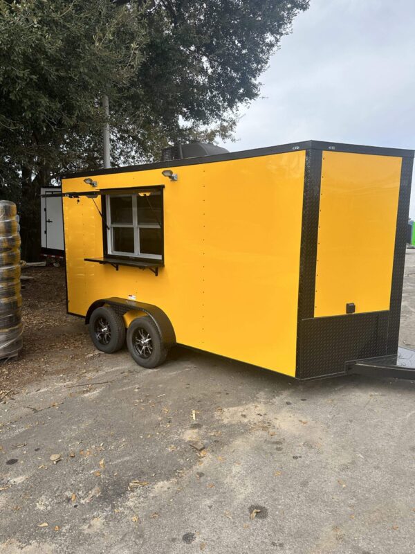 2025 7x14 Hook & Line Cargo Concession/Food Trailer Blackout Edition - Image 2